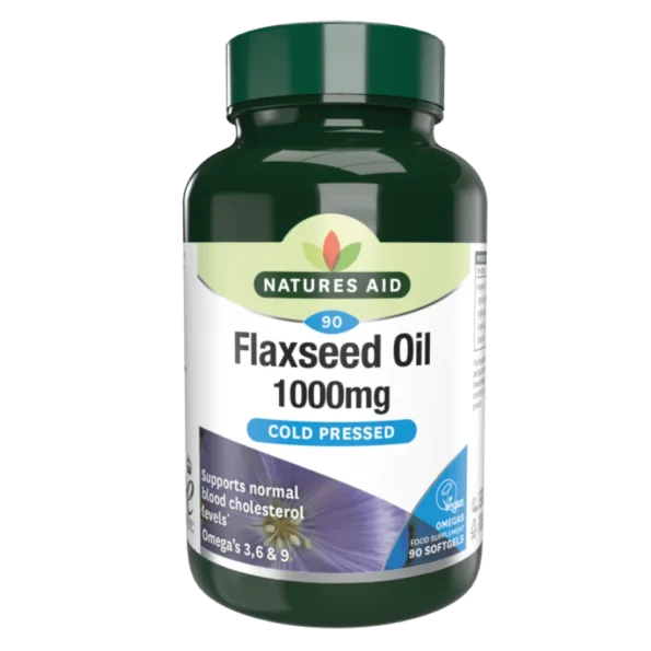 NATURES AID FLAXSEED OIL 1000MG Vegan 90S