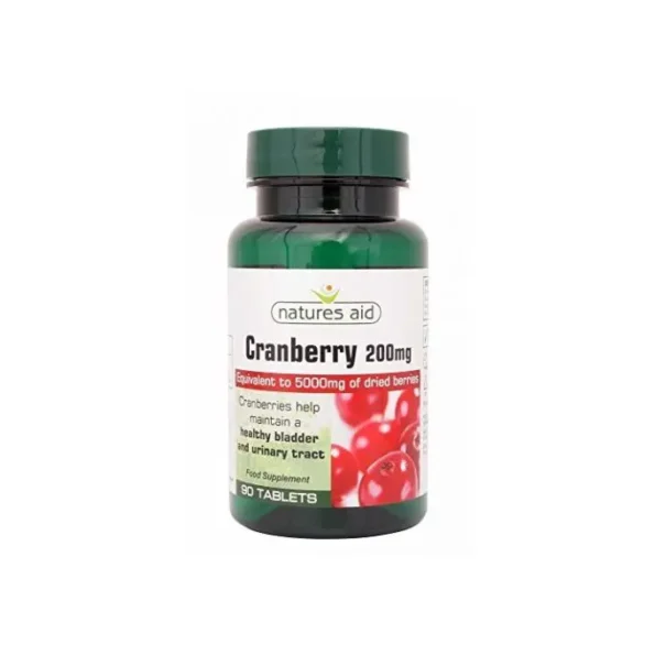 Natures Aid Cranberry 200mg Tabs 90s