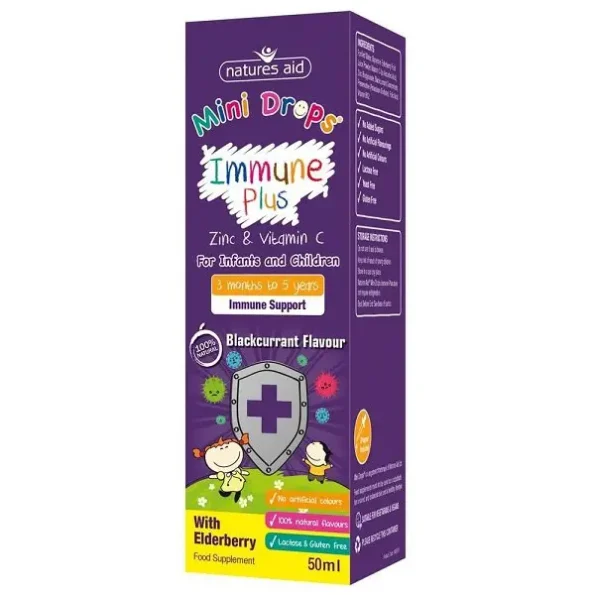 Natures Aid Plus Immune Drops 50mls