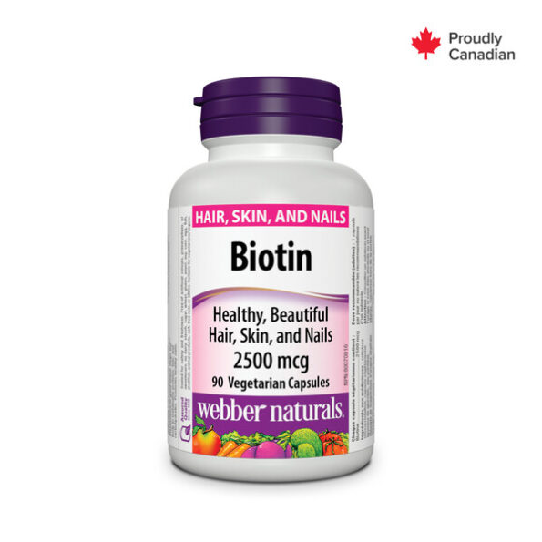 Webber Naturals Biotin 2500Mcg Vegeterian Capsules 90S