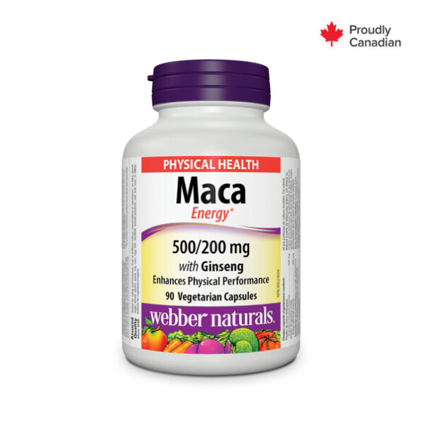 Webber Naturals Maca Energy With Ginseng 500/200 Veg Cap 90