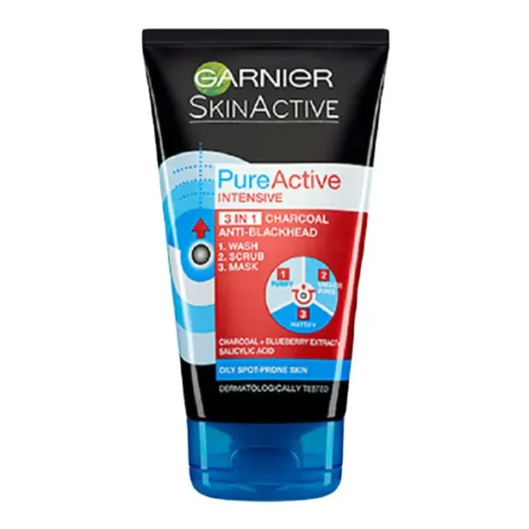 Garnier Pure Active Intensive Charcoal 3 in1 150 ml