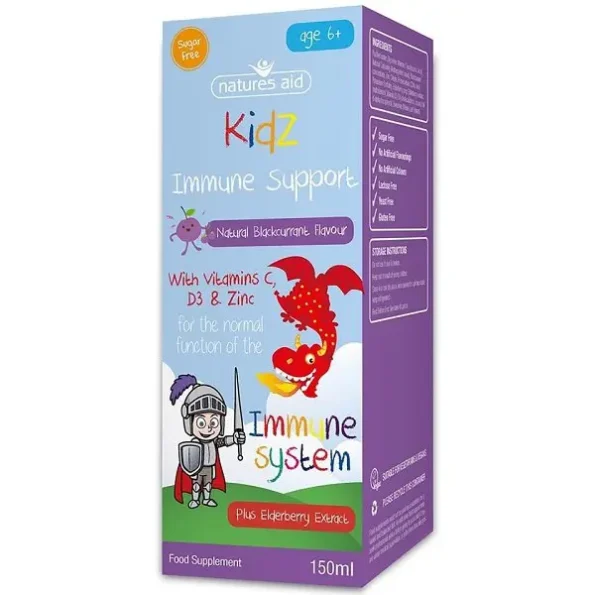 Nature’s Aid Kids Immune Support black currant Flavour 150ml