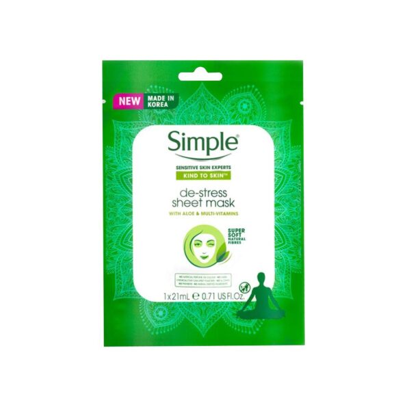 Simple De Stress Sheet Mask 21Ml